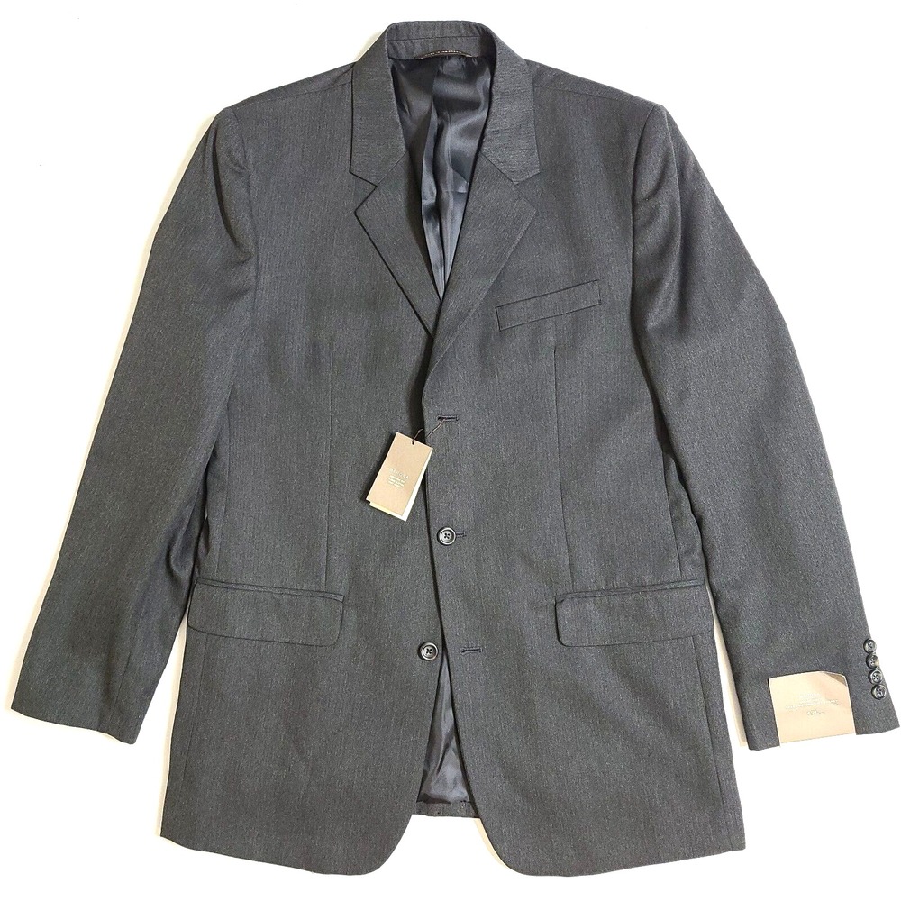 Merona Grey Suit Jacket Mens 42L 42 Modern Fit Blazer‎ NEW